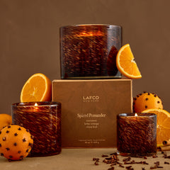 Detail of the hand-blown glass vessel used by LAFCO New York candle