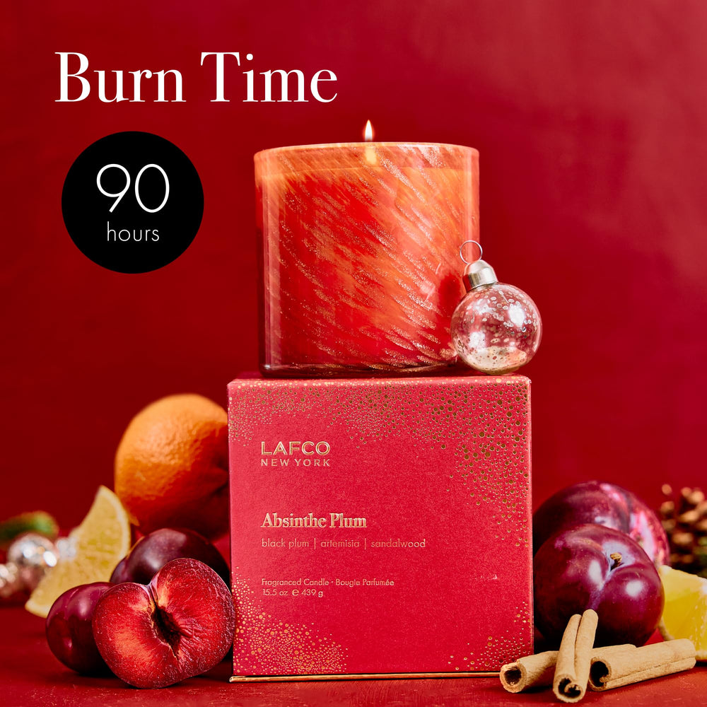 LAFCO New York Holiday Signature Candle: Absinthe Plum 15.5 oz, 90-Hou ...