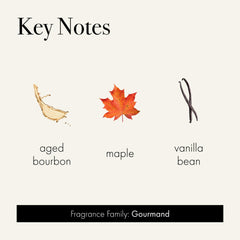 Candle with warm glow and seasonal styling – White Maple Bourbon, 15.5 oz