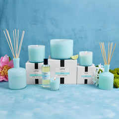 Made in USA label for LAFCO New York Marine candle