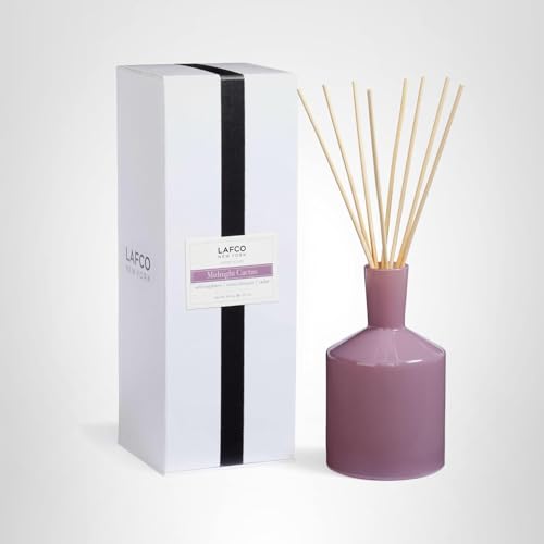 LAFCO New York Midnight Cactus diffuser reusable glass vessel used as chic decor piece