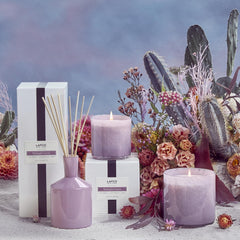 LAFCO New York Midnight Cactus diffuser natural wood reeds close-up showing long-lasting scent support