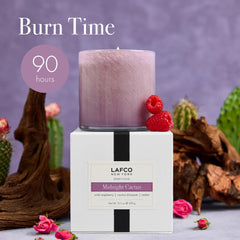 Midnight Cactus candle packaging and label