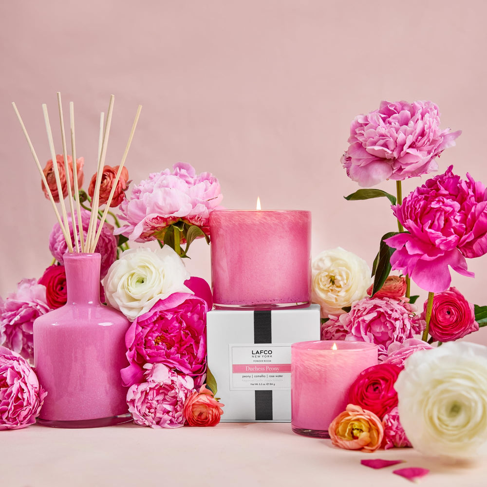LAFCO New York House &amp; Home collection product shot of Duchess Peony candle
