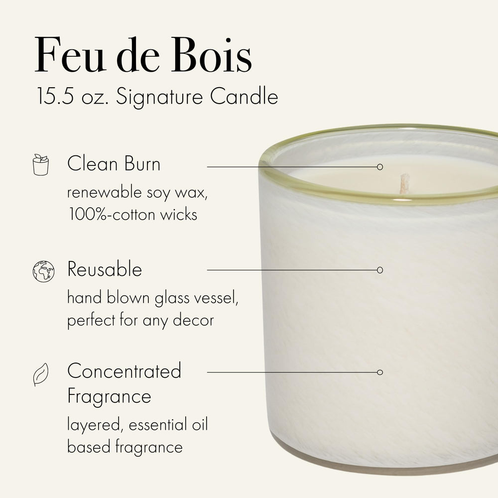 LAFCO New York Feu de Bois hand-blown glass vessel showcases craftsmanship