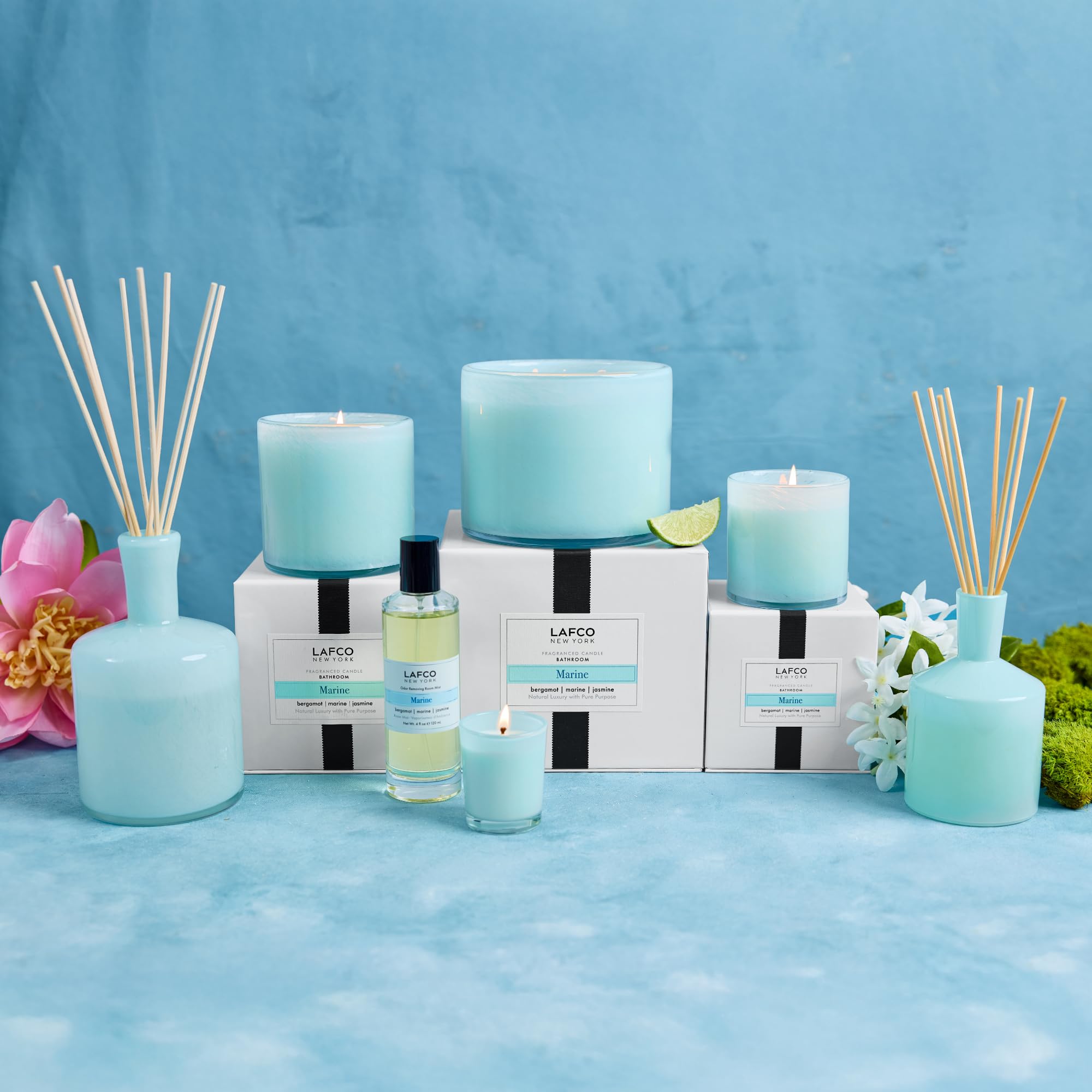 LAFCO New York Marine candle packaging inside view for gift-ready presentation