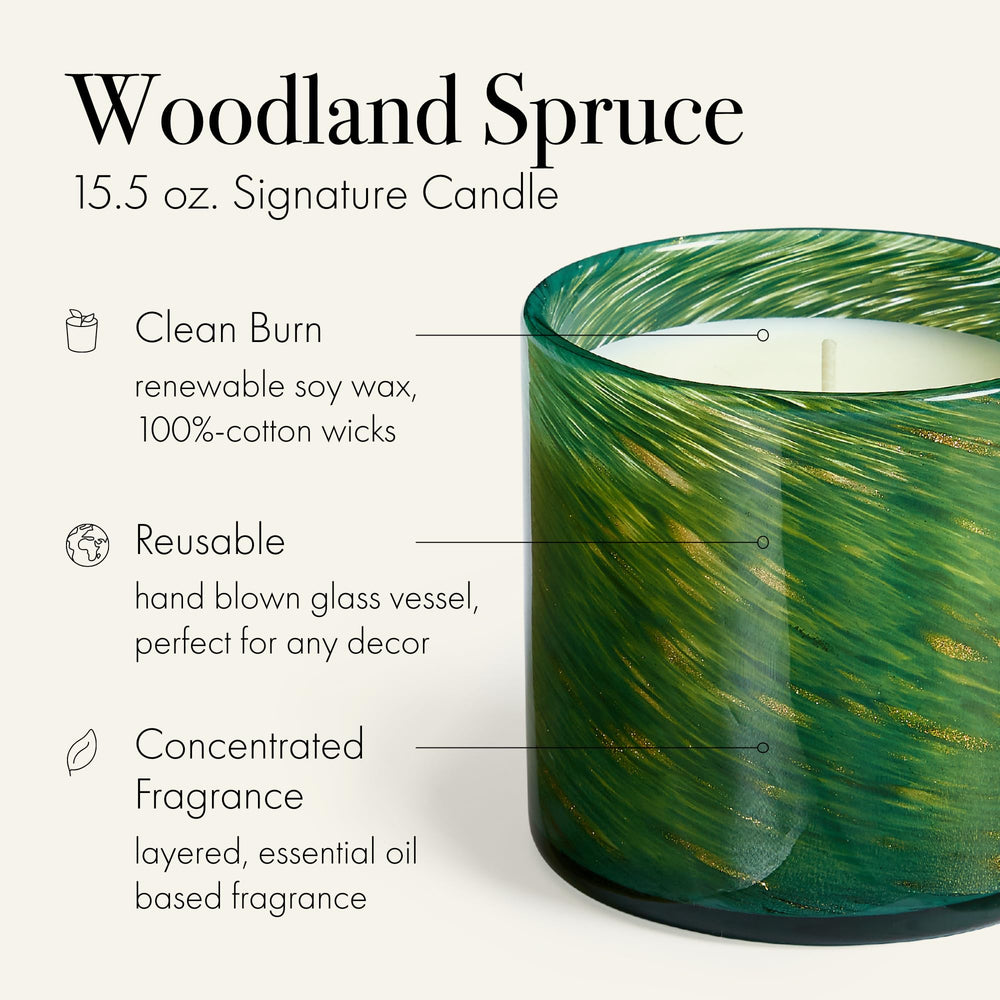 Close-up of Woodland Spruce soy wax texture