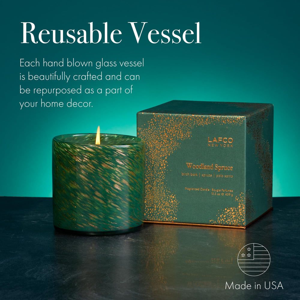Gift-ready packaging for LAFCO New York Woodland Spruce candle