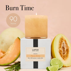 LAFCO Paloma Melon candle on Veranda-inspired decor