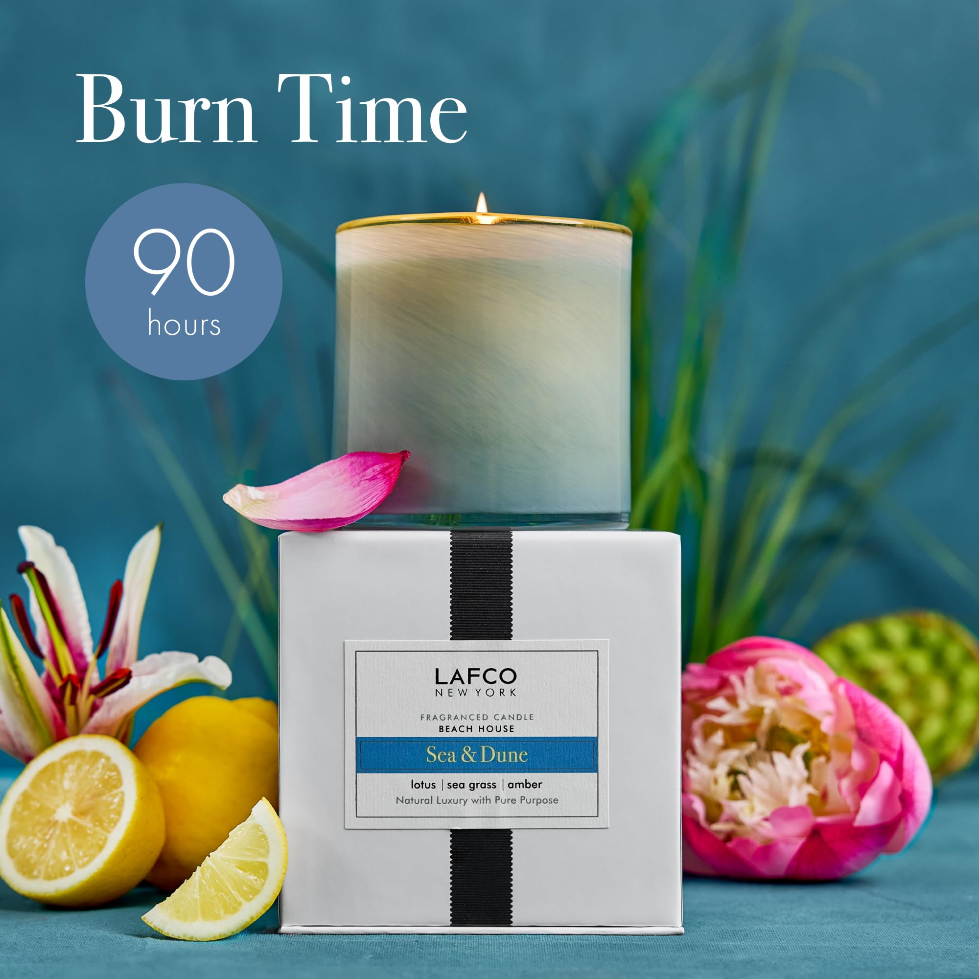 Close-up of renewable soy wax in LAFCO Sea & Dune candle