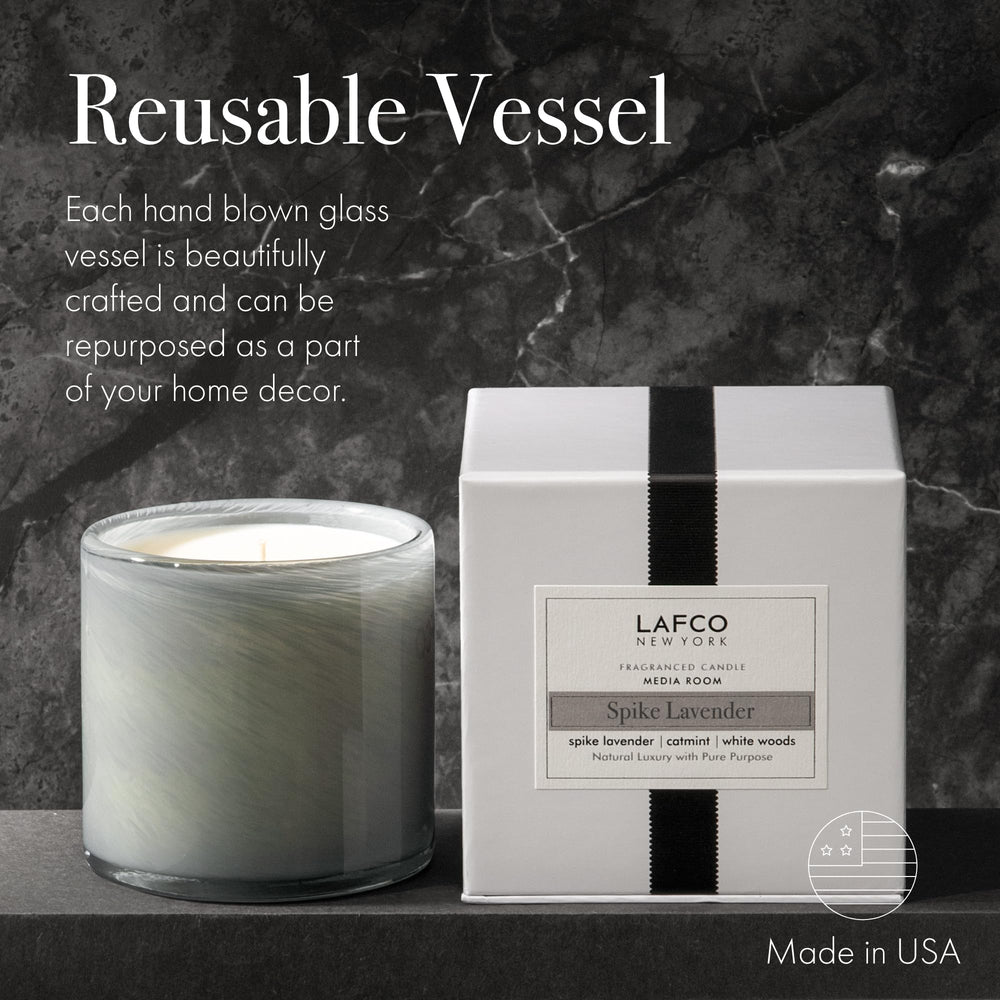Spike Lavender candle packaging and box