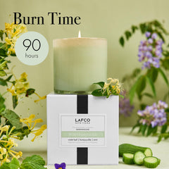 Candle burning with slow, even burn