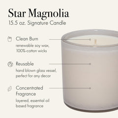 Side view of LAFCO Star Magnolia candle