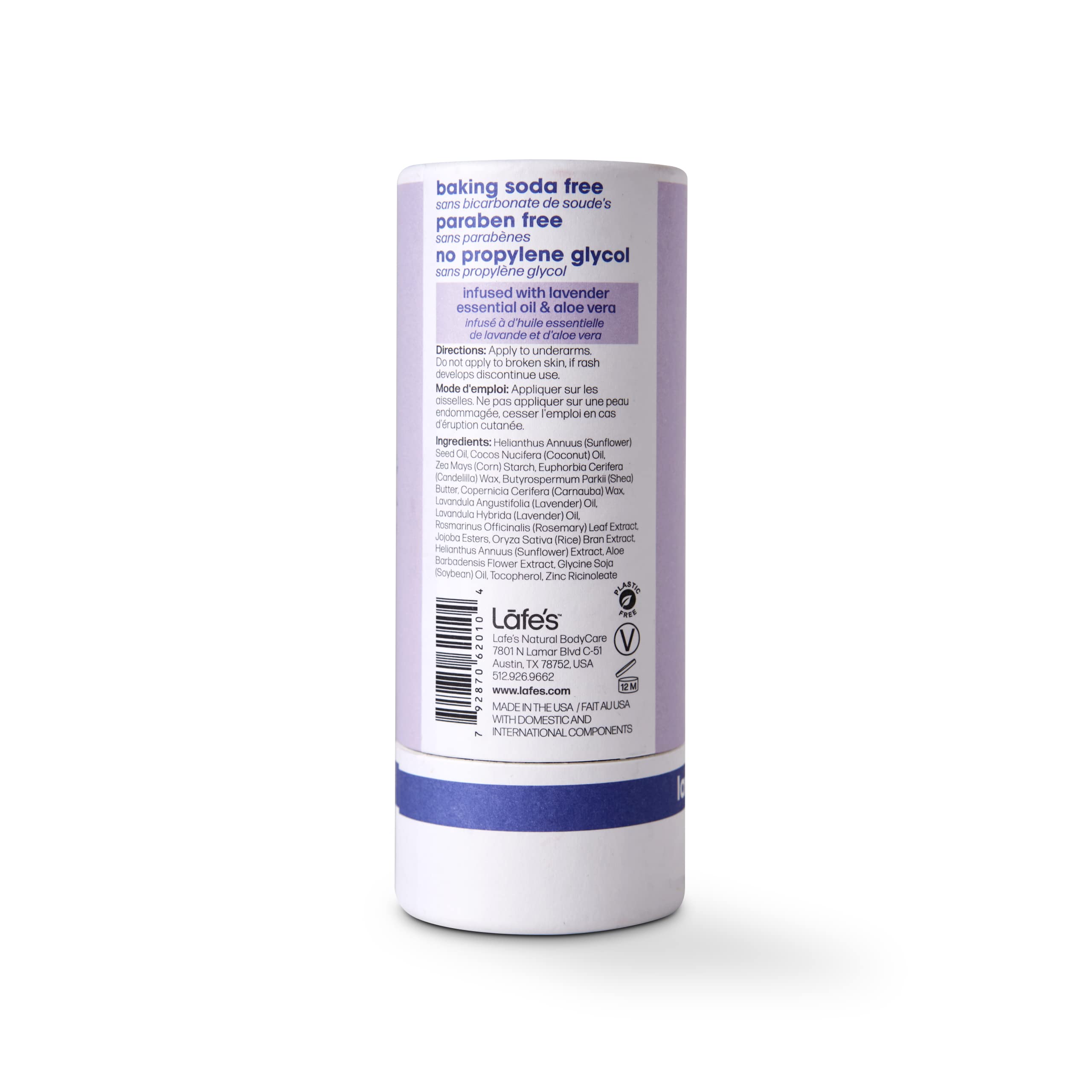 Lafe's Natural Deodorant 24-hour protection proven by lab study