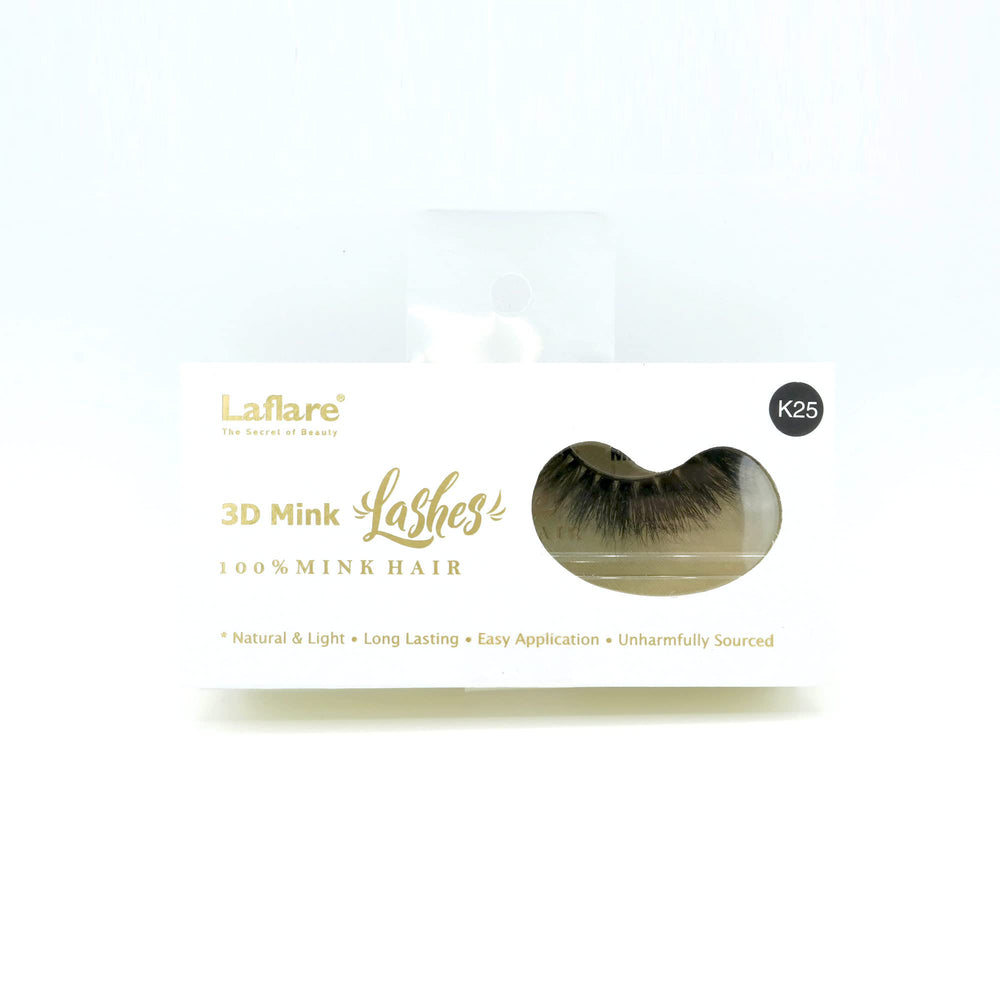 Laflare 3D mink lashes pack delivers natural-looking volume for daily wear.