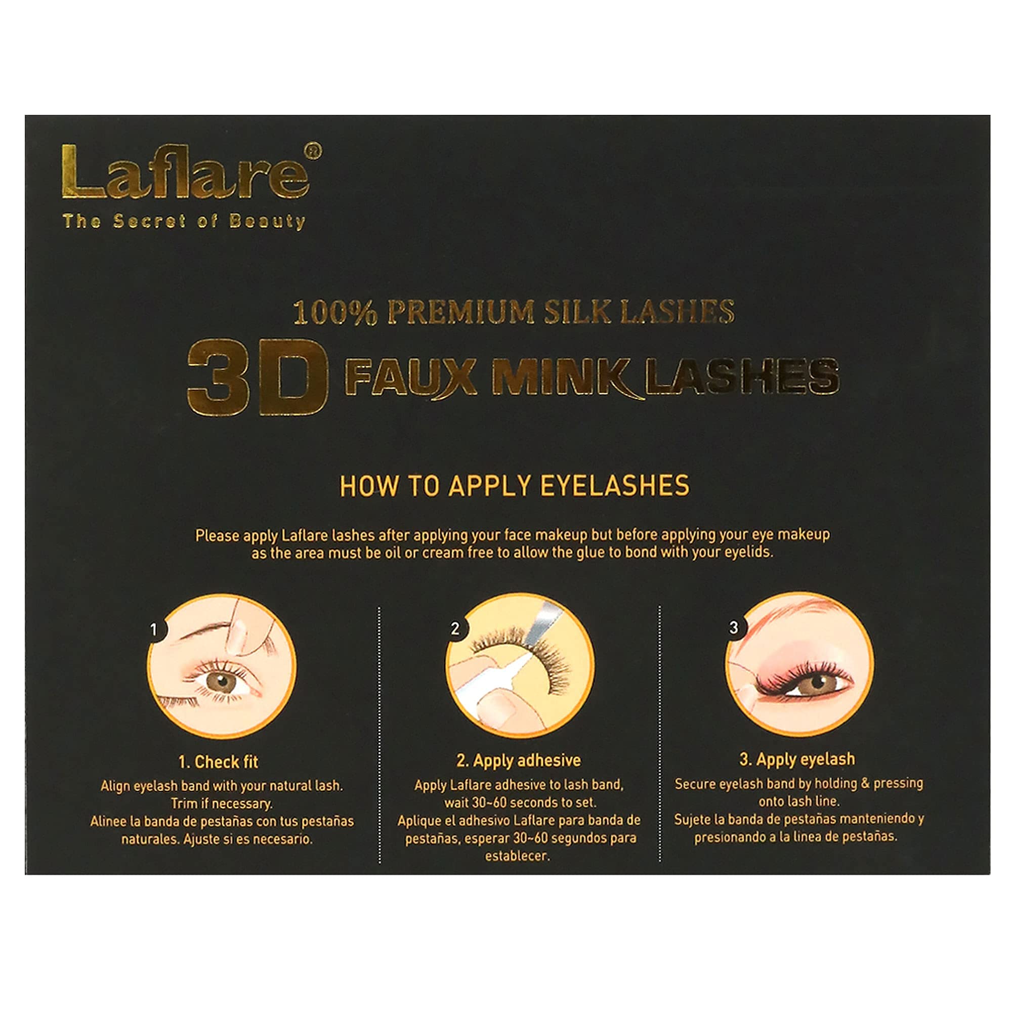 Easy Laflare lash application guide for quick, beginner-friendly application.