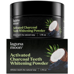 Front view of Lagunamoon Activated Charcoal Teeth Whitening Powder 50g