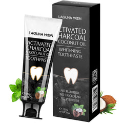 Toothbrush with Lagunamoon charcoal toothpaste