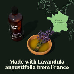 True Lavender (Lavandula angustifolia) label on Lagunamoon bottle