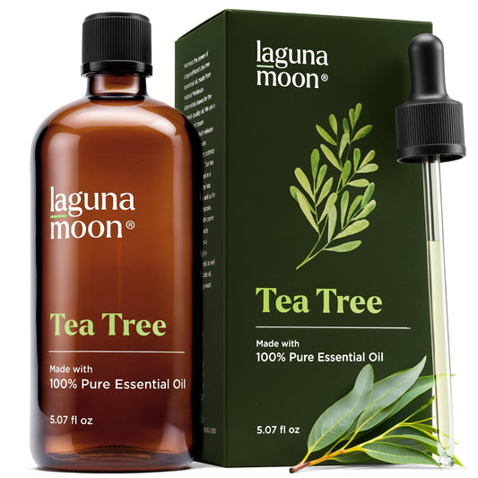 Lagunamoon Australian Tea Tree Essential Oil bottle with 150ml XXL label