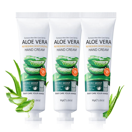 LAIKME aloe vera hand cream 3-pack on display for daily moisture