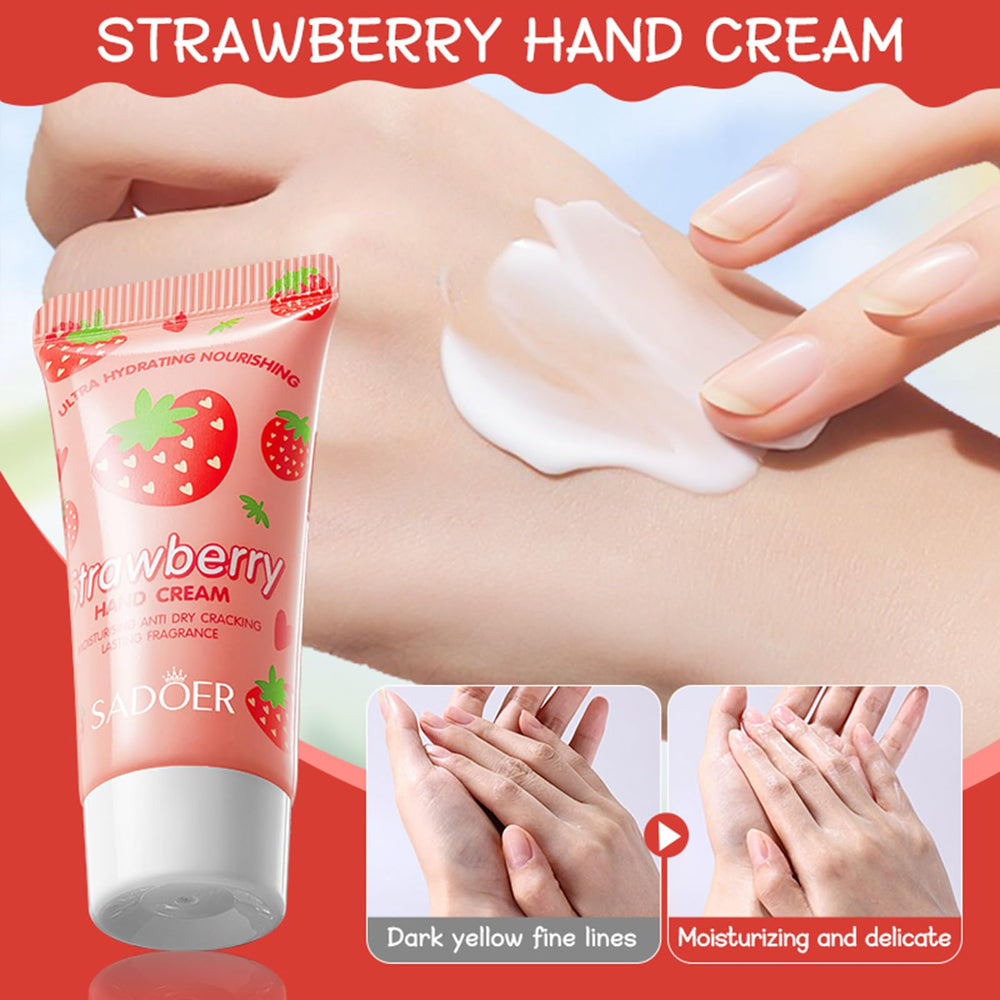 Close-up of hand cream texture showing non-greasy, fast-absorbing hydration