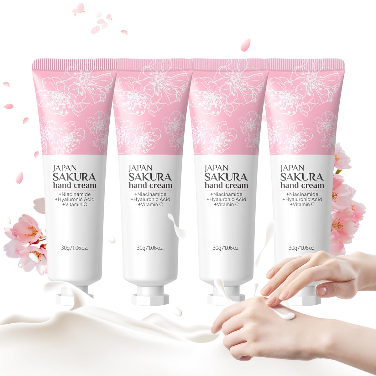 LAIKME Sakura hand cream 1.06oz tube for daily hydration on the go.