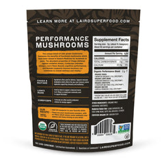 Mushroom blend ingredients: Lion's Mane, Cordyceps, Chaga and Maitake