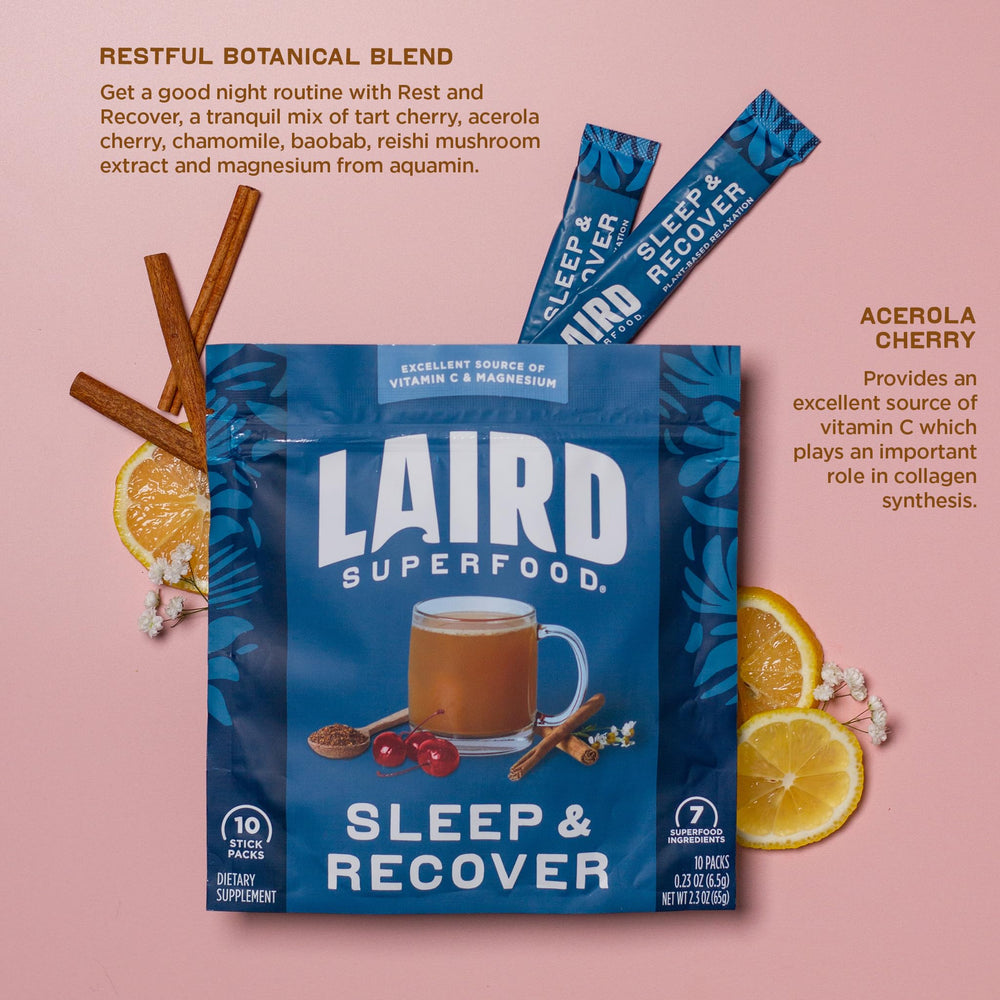 Earthy blend with calming chamomile and cherry botanicals