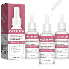 LAKIBOLE 3-pack niacinamide serum rose water 1oz bottle for hydrated skin.