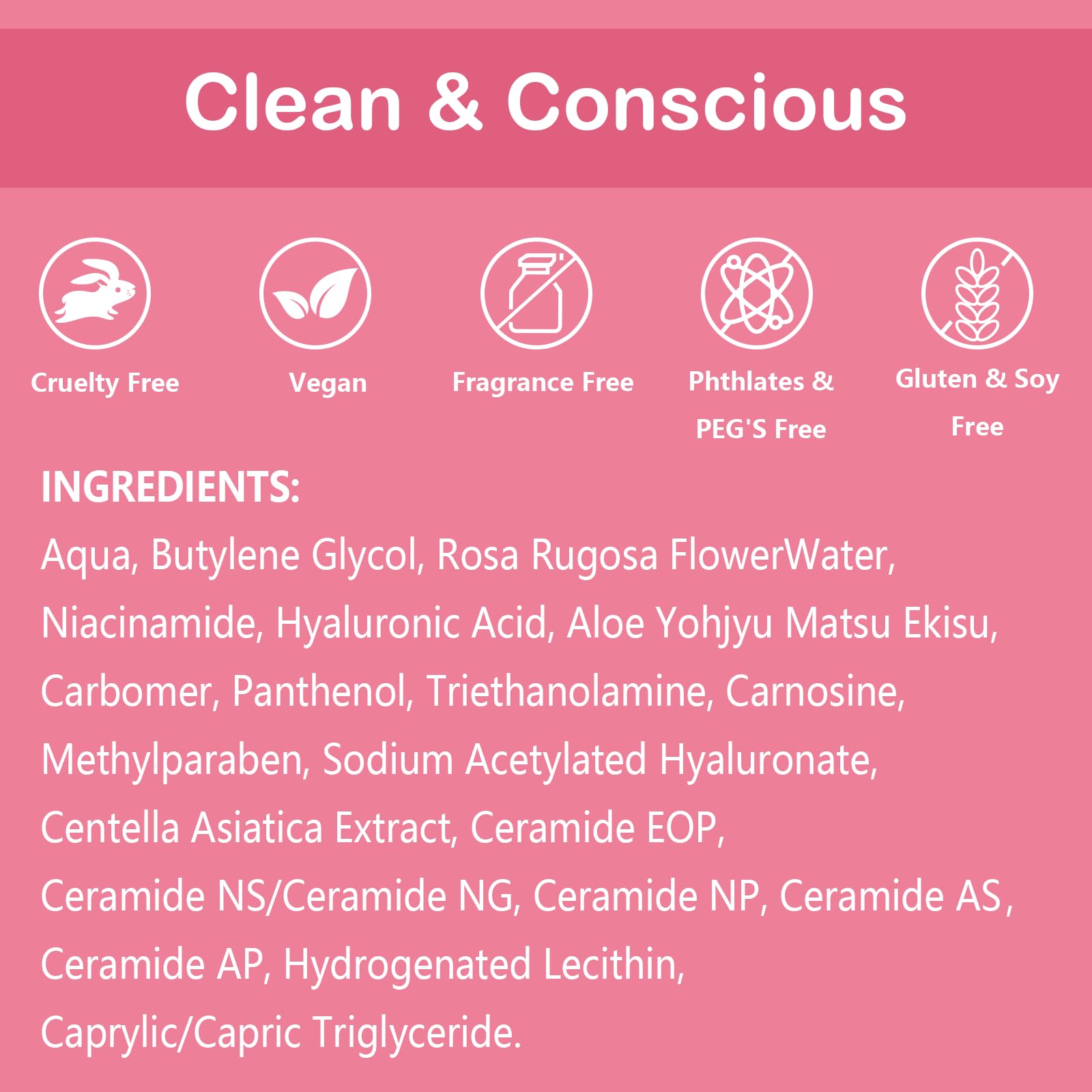 LAKIBOLE Niacinamide Serum rose water ingredients list for transparency.