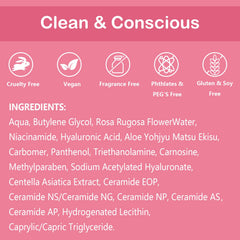 LAKIBOLE Niacinamide Serum rose water ingredients list for transparency.