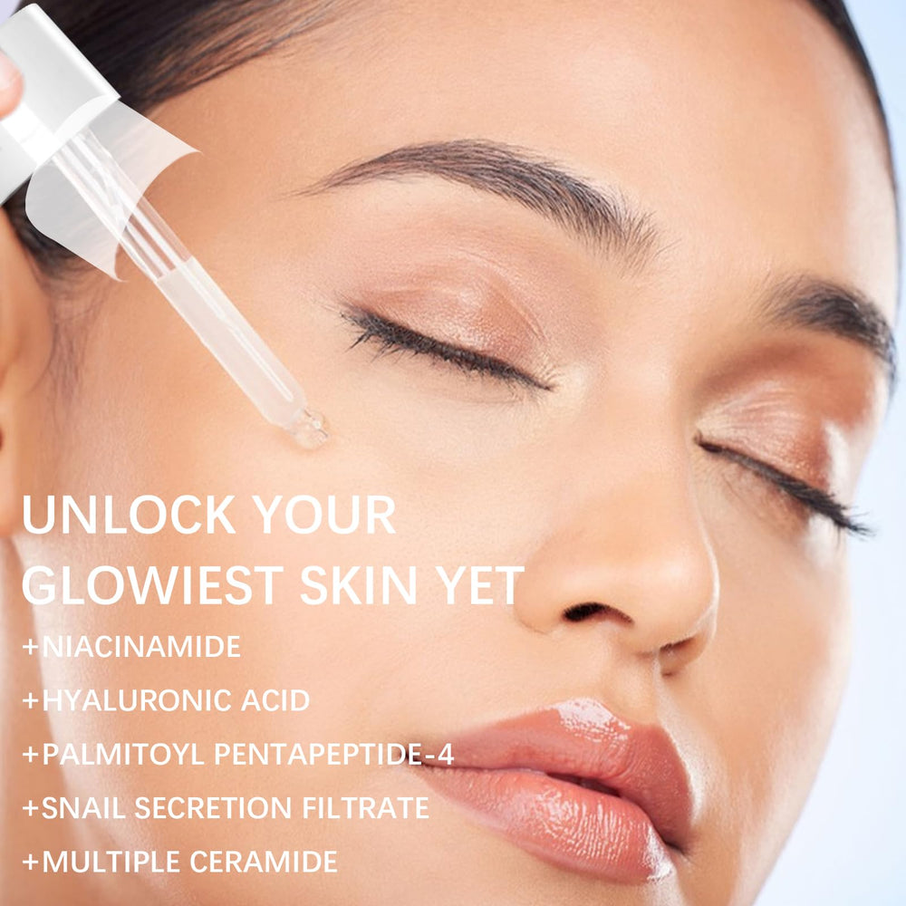 LAKIBOLE Serum swatch on skin shows even tone potential.