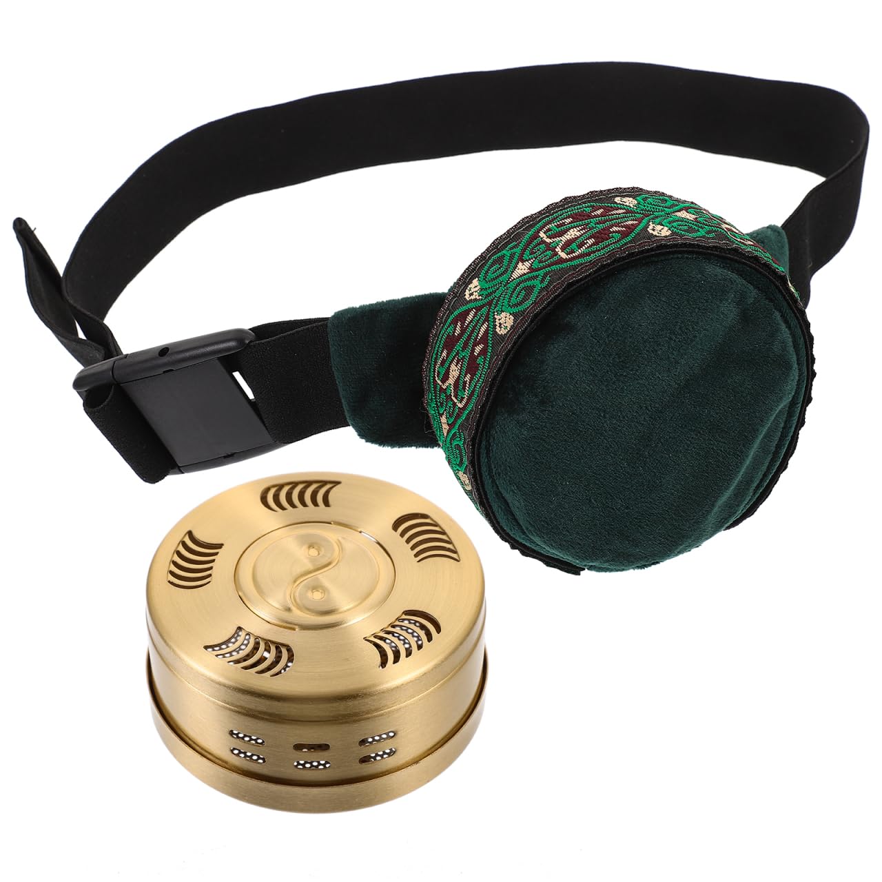 LALAFINA 2pc smokeless copper moxibustion box – front view