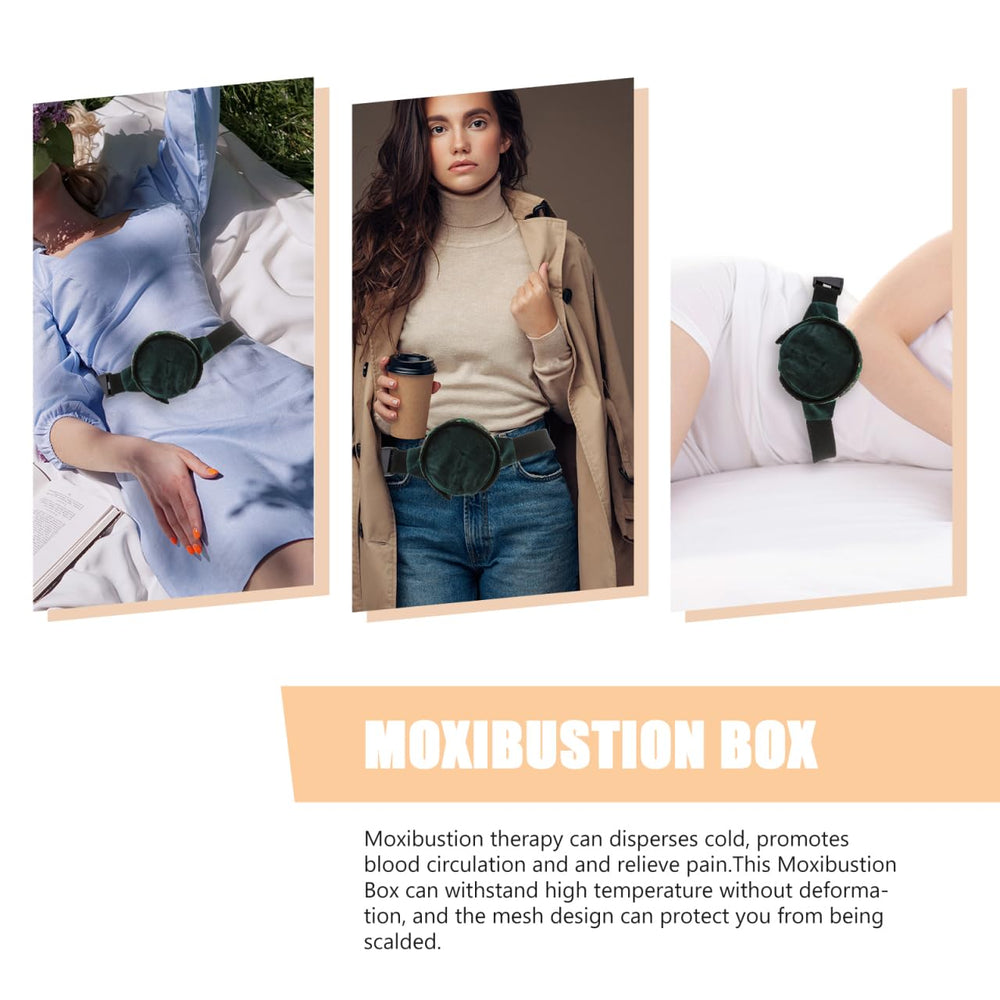 Moxibustion box with smoke filter removed showing copper interior