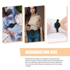 Moxibustion box with smoke filter removed showing copper interior