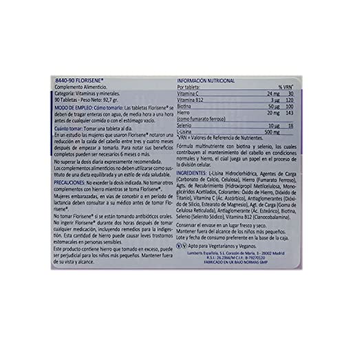 Box and bottle of Lamberts Florisene for Women 90 tablets