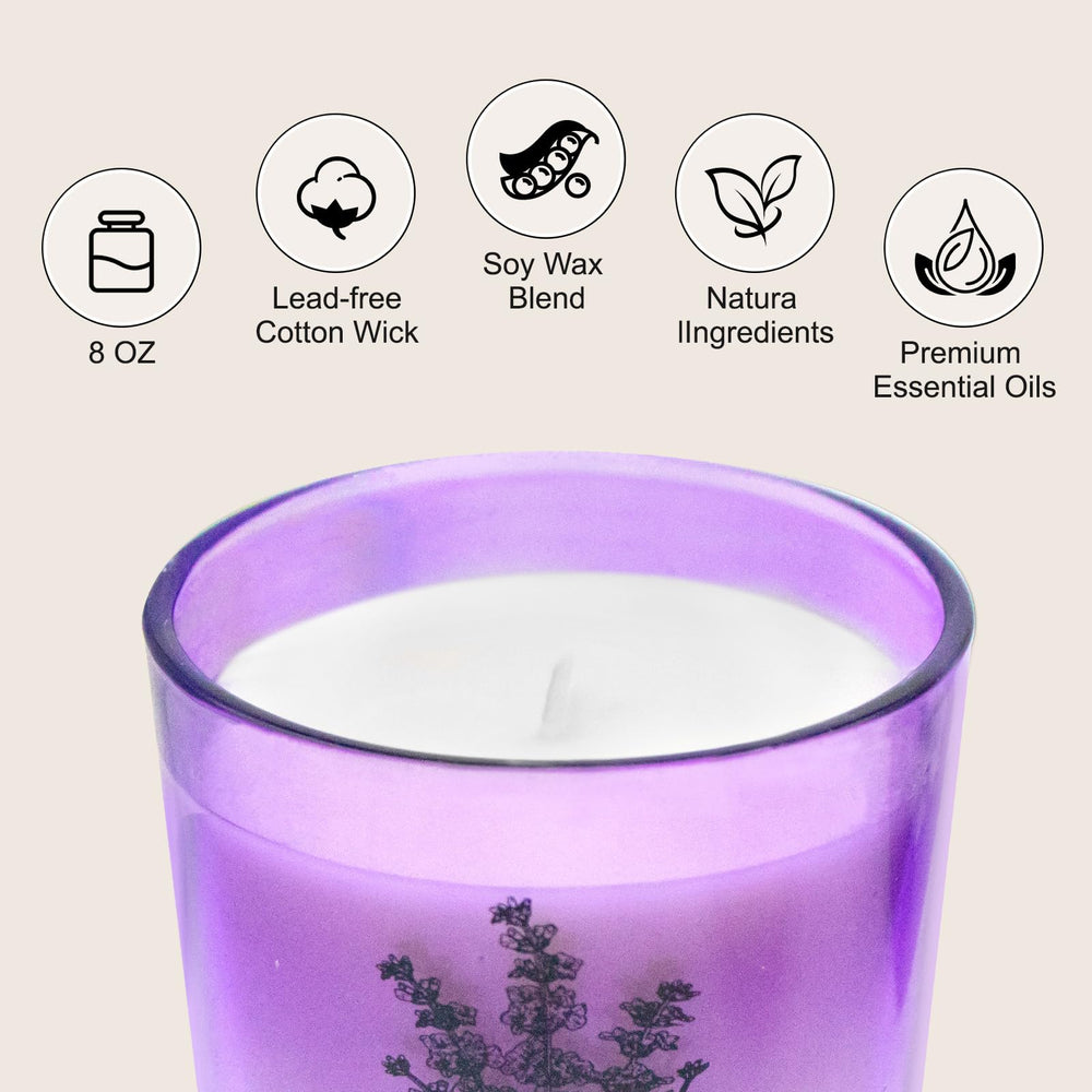 Lamway lavender soy candle packaging with gift box ready to gift.