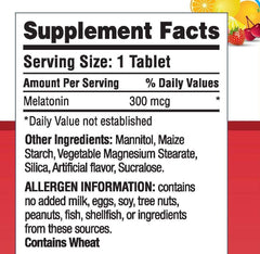Back label of Landau Melty Melatonin Cherry bottle