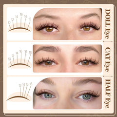 LANFLOWER Lanflower Brown Lash Clusters Kit Manga Clusters adds subtle drama to your look