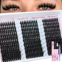 Lanflower manga lash clusters with spikes create a bold anime look