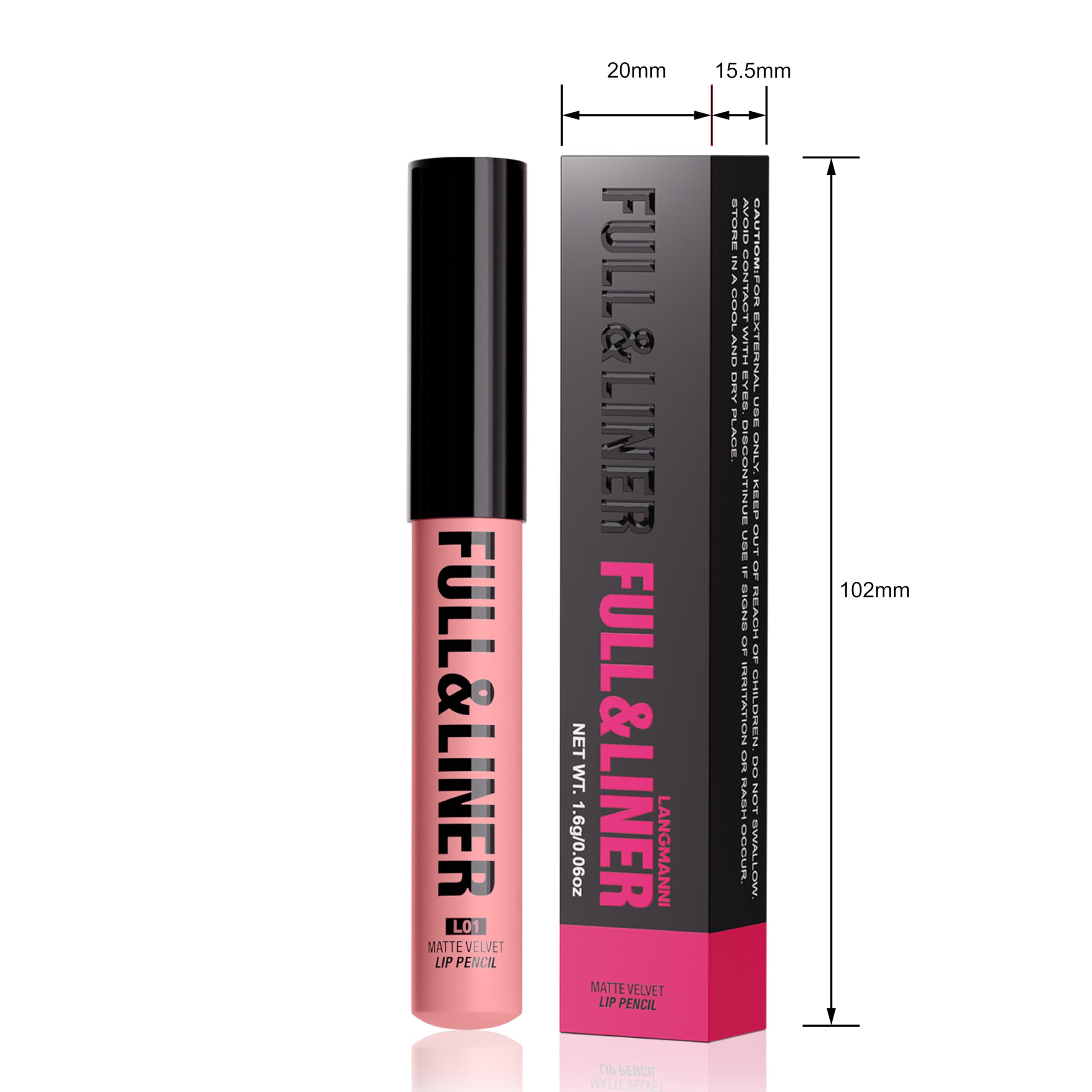 LANGMANNI shade range on lips shows versatile editorial possibilities