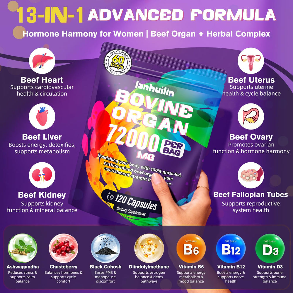 Lanhuilin beef organ uterus ovary capsules focusing on feminine nourishment.