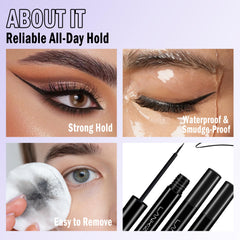 LANKIZ eyeliner bottle applicator highlights easy two-layer lash bond.