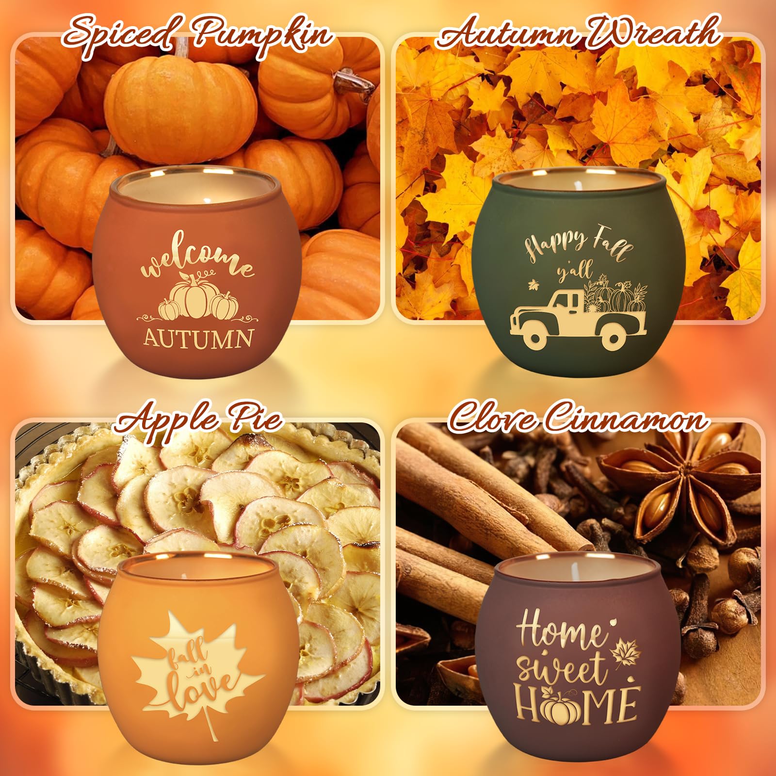 Maple Sugar Wreath scented candle in 4oz soy jar