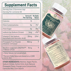 Serving count and product details on pouch graphic