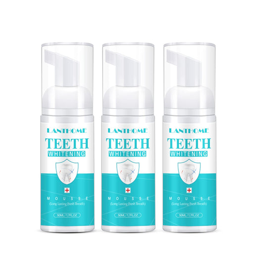 LANTHOME White Foam Teeth Whitening Foam bottle open packaging