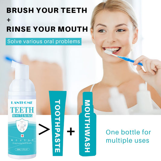 Close-up of foam texture on toothbrush with LANTHOME foam