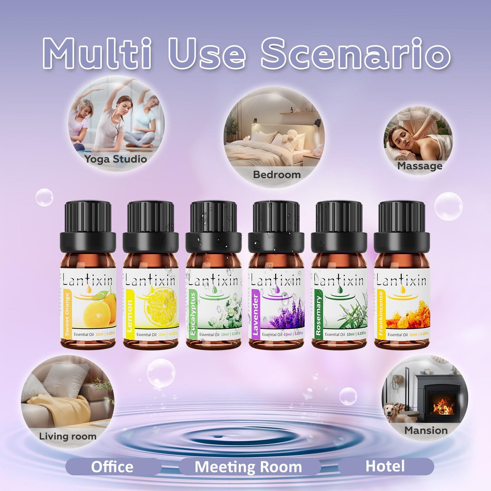 Diffuser-ready essential oils from Lantixin 6-pack