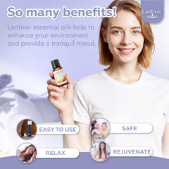 Close-up of amber Lantixin Frankincense oil bottle label.